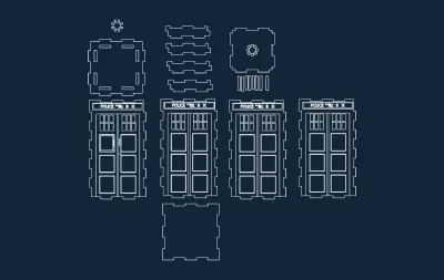 TARDIS Planı dxf dosyası DXF çizimi