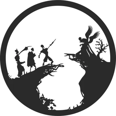 Üç Kardeşin Hikayesi Harry Potter Ücretsiz Vektör CDR çizimi