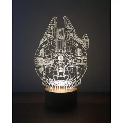 Millennium Falcon 3D Lamba Ücretsiz Vektör CDR çizimi