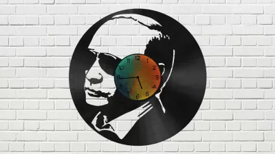 Putin Vinil Saat Ücretsiz Vektör CDR çizimi