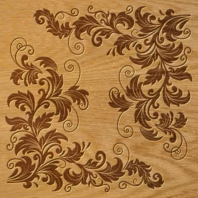 Çiçekli Süsleme Deseni DXF Dosyası DXF çizimi