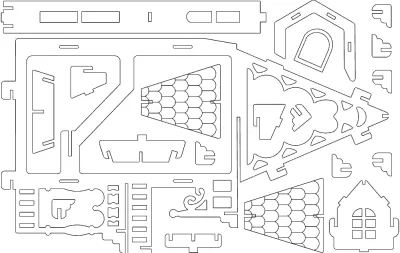 Fantezi Villalar 2 dxf dosyası DXF çizimi