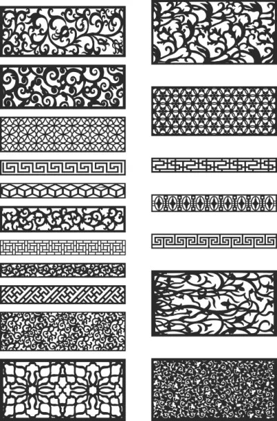 Lazer Kesim İçin Ücretsiz Desenler Ücretsiz Vektör CDR çizimi