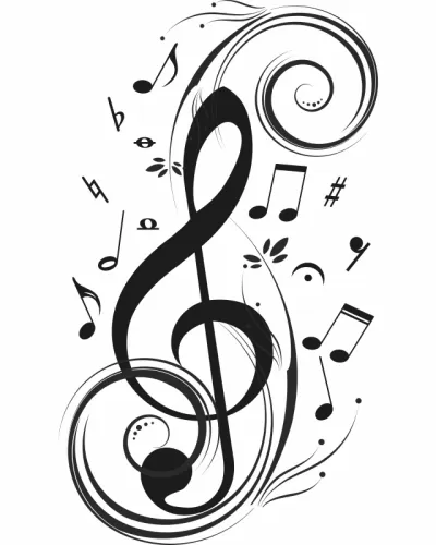Müzik Notaları Materyali Ücretsiz Vektör CDR çizimi