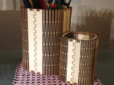 Ahşap Kalemlik 4mm DXF Dosyası DXF çizimi