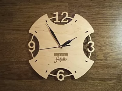 Lazer kesim saat DXF dosyası DXF çizimi