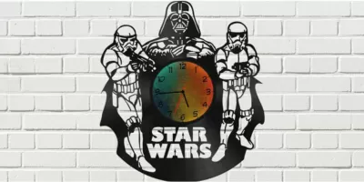 Yıldız Savaşları Saat Planları Darth Vader Stormtrooper Ücretsiz Vektör CDR çizimi
