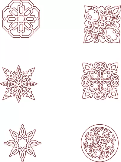 Fas kusursuz desenler DXF Dosyası DXF çizimi
