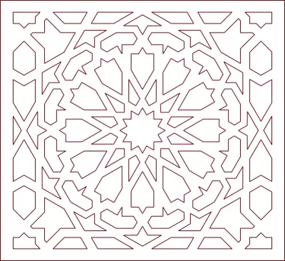 Arap sanatı tasarım deseni DXF dosyası DXF çizimi