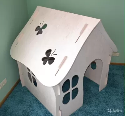 Lazer Kesim Ev 3D Puzzle Ücretsiz Vektör CDR çizimi
