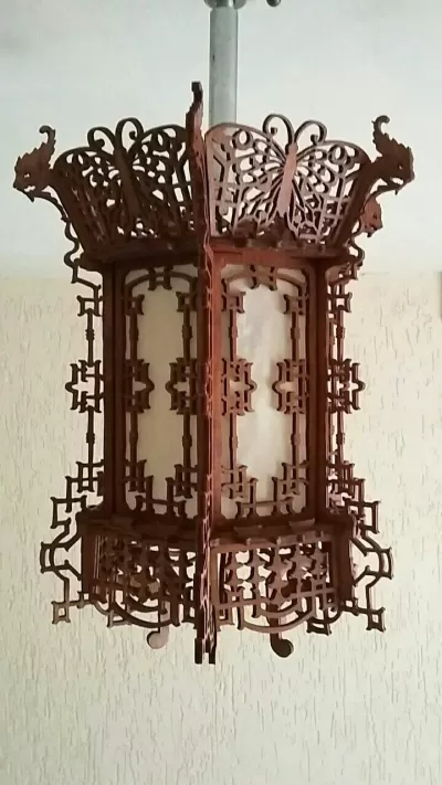 Şık Avize 3D Puzzle CNC Lazer Kesim Ücretsiz Vektör CDR çizimi